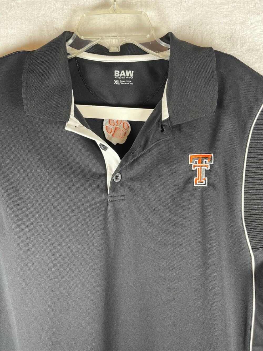 Texas Tech Nike Polo Shirt Men's XL Orange Short Sleeve Dri-Fit NCAA football